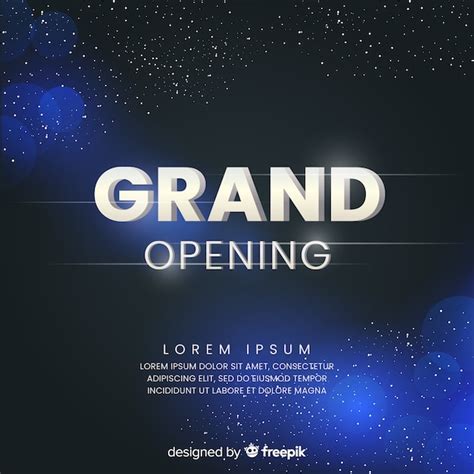 Free Vector Grand Opening Background In Realistic Style