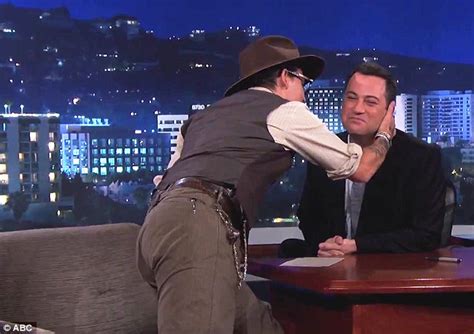 Video I Do Have A Thing For Talk Show Hosts Johnny Depp Kisses Jimmy Kimmel On The Lips