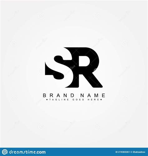 Initial Letter Sr Logo Simple Business Style Logo Stock Vector Illustration Of Identity