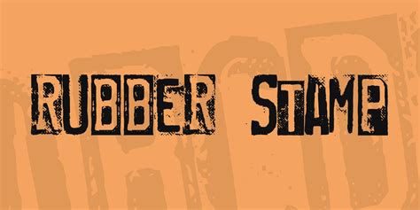 Rubber Stamp Font · 1001 Fonts