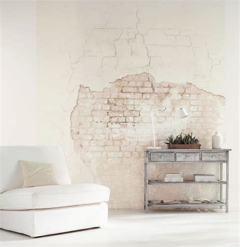 This Distressed Brick Wall Effect Wallpaper Mural Is