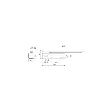 Samozamykacz DC700 ASSA ABLOY siła EN 3 6 z szyną ślizgową G195