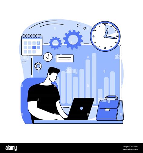 Time And Attendance Tracking System Abstract Concept Vector