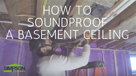 If the floor is concrete, then just about any type of insulation can be installed in the ceiling. HOW TO SOUNDPROOF A BASEMENT CEILING - YouTube