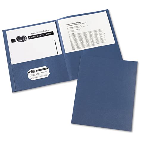 Two Pocket Folders Holds Up To 40 Sheets 25 Blue Folders 47985