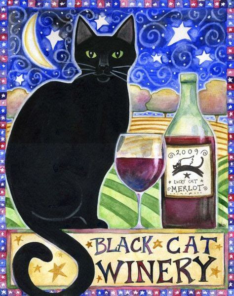 Black Cat Winery Black Cat Posters De Gatos Arte Del Gato Negro