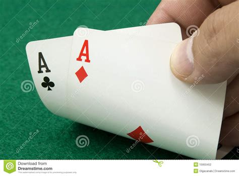 When she goes downstairs to see her son, who is playing poker with his. Pair Of Aces Stock Photography - Image: 15950452