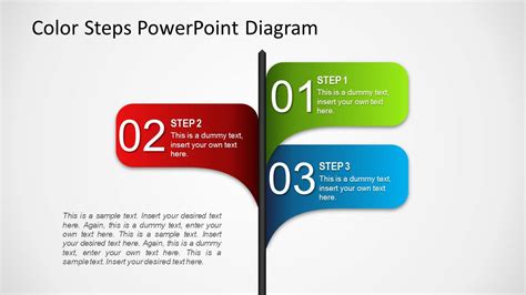 Color 5 Steps Shape For Powerpoint Slidemodel