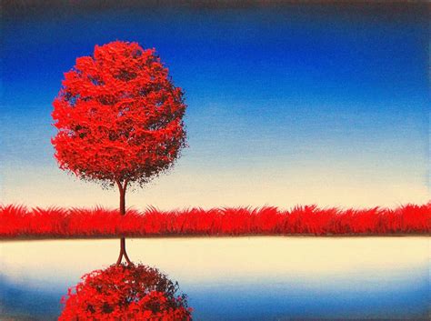 Bing Art By Rachel Bingaman Red Tree Painting Landscape