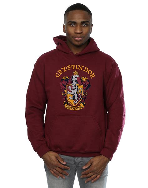 Harry Potter Mens Gryffindor Crest Hoodie Fruugo Se