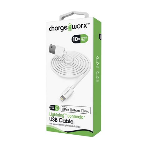 Cable Chargeworx Lightning 3m Blanco Promart