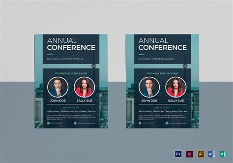 Annual Conference Flyer Design Template In Psd Word Publisher