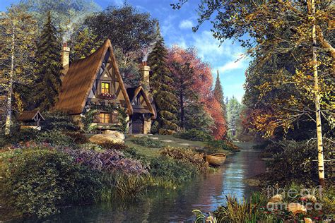 Fairytale Cottage Digital Art By Dominic Davison Pixels
