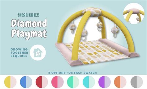 An Inflatable Play Mat With Two Options For Each Swatch And Diamond Playmat