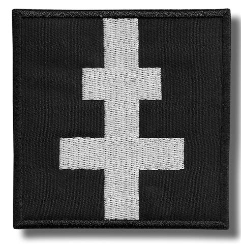 Cross Of Lorraine Embroidered Patch 8x8 Cm Patch