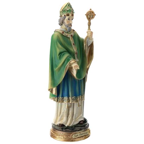 Statue Of Saint Patrick 30 Cm In Colored Resin Online Sales On