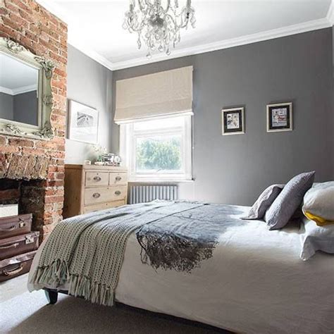 Check 20 magnificent bedroom wallpaper design ideas. Beautiful grey and white bedroom, and feature red brick ...