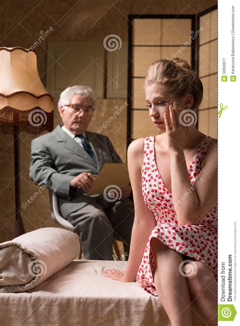 Nymphomaniac In Psychotherapist S Office Stock Image Image Of