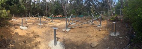 Steel Piers In Concrete Ready For The Containers Container House