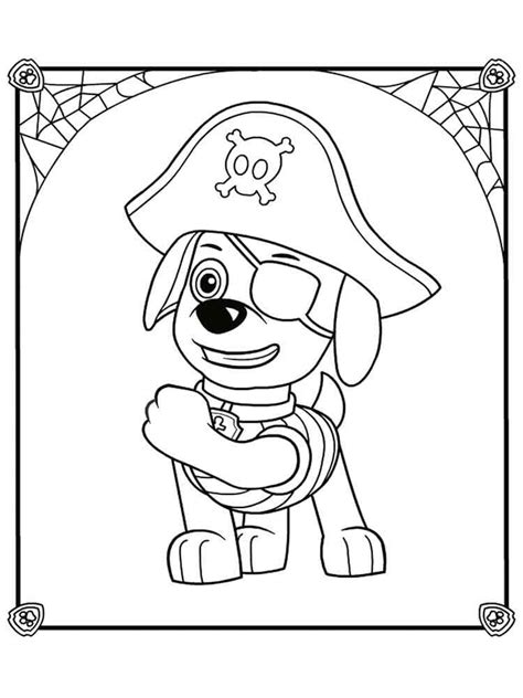 Pirate Zuma Paw Patrol Coloring Page Free Printable Coloring Pages