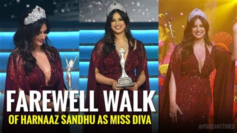 Farewell Walk Of Harnaaz Sandhu As Miss Diva Miss Universe India 2021 Youtube