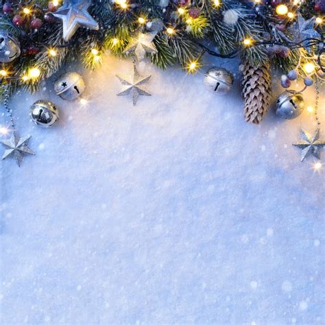 Laeacco Christmas Star Bell Pine Glitter Polka Dots Snow