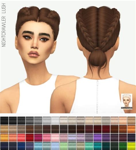 Miss Paraply Nightcrawler`s Lush Hair Solids • Sims 4 Downloads The