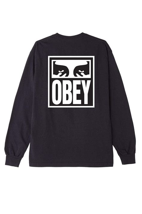 Obey Eyes Icon 2 Ls Tee Black Pretty Rad Store