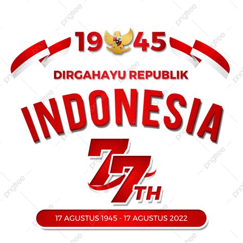 The Logo For Indonesias 77th Anniversary Celebrations