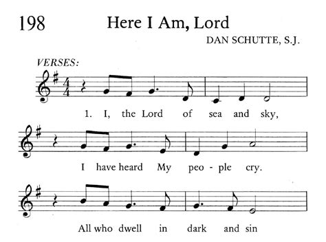 Here I Am Lord — Hymnology Archive