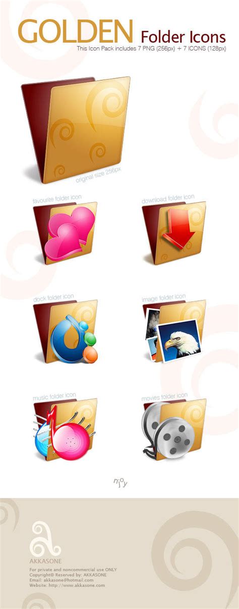 Golden Folder Icon Pack By Akkasone On Deviantart