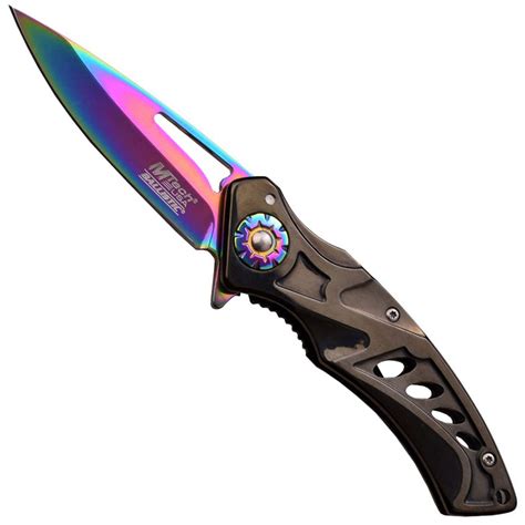 Mtech Usa Titanium Finished Blade Folding Knife Camouflageca