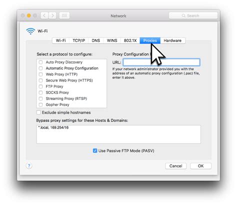 How To Set Automatic Proxy Configuration On Mac Os X