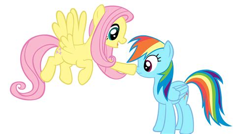 Later in the episode, we find out that fluttershy doesn't actually know how the race ended up. Fluttershy and Rainbow Dash by sofunnyguy on DeviantArt