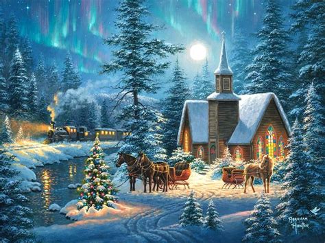 Silent Night By Abraham Hunter Silent Night Christmas Scenes Free