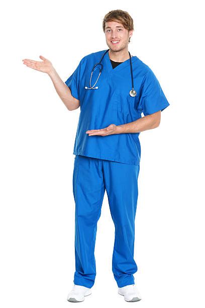 Male Nurse Showing Cut Out Full Length Stock Photos Pictures And Royalty
