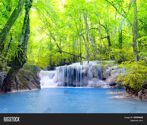 Tropical Waterfall Image And Photo Free Trial Bigstock