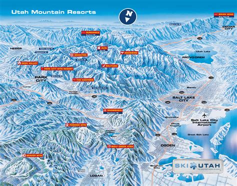 Utah Mountain Resorts Map • Mappery