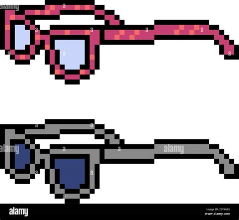 Vector Pixel Art Glasses Isolated Stock Vector Image And Art Alamy