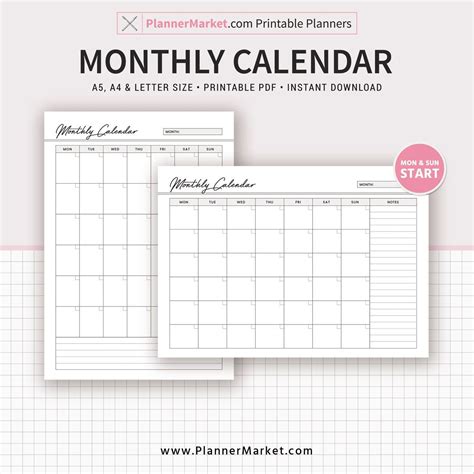 Planner Monthly Calendar Binder Example Calendar Printable Gambaran