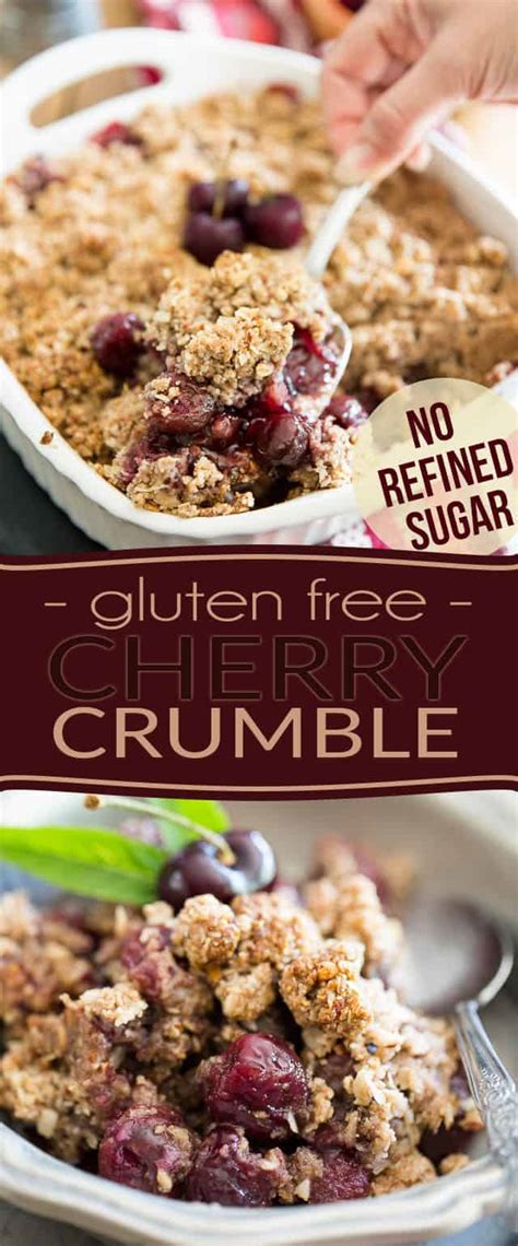 Sweet and crisp apples lightly fried and covered in cinnamon and sugar. Gluten Free Sweet Cherry Crumble • The Healthy Foodie
