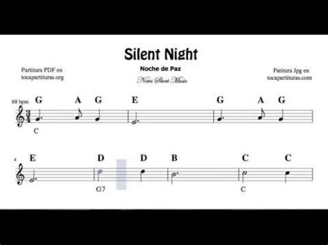 To recorder songs with letter notes for beginners! Silent Night Easy Notes Sheet Music for Flute Violin Recorder Oboe beginners of treble clef ...