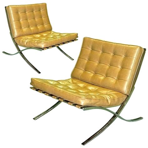 Check out our barcelona chair selection for the very best in unique or custom, handmade pieces from our living room furniture shops. Pair of Vintage 1970's Barcelona Chairs at 1stdibs