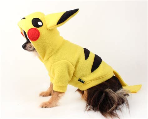 Dog Costume Pikachu Dog Costume Halloween Pokemon Dog Hoodie Etsy