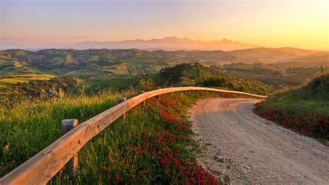 Italy Sunset Landscape Full Hd Desktop Wallpapers 1080p