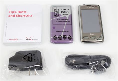 New In Box Lg Chocolate Touch Vx8575 Silver Verizon Cellular Phone