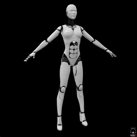 Sci Fi Female Cyborg Robot 3d Model 139 Obj Max Ma C4d Fbx Free3d