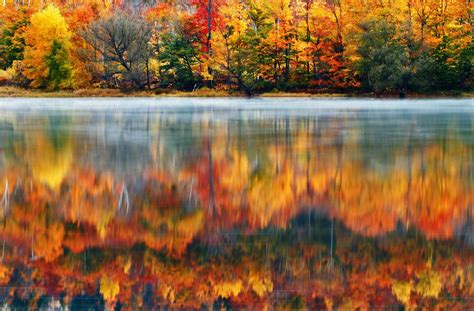 Autumn Trees Water Wallpapers Wallpaper Cave