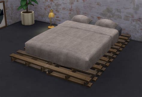Sims 4 Ccs The Best Pallet Bed Frame And Mattress By Gatochwegchristel