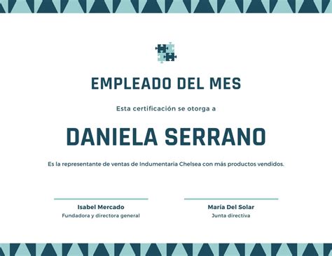 Plantillas De Certificados De Empleado Del Mes Gratis Canva